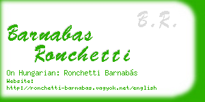 barnabas ronchetti business card
